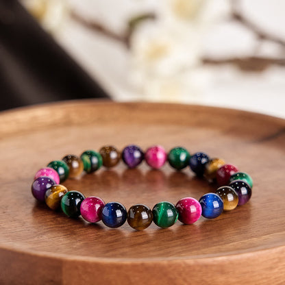 Buddhist Blessing Tiger Eye Resolve Courage Bracelet