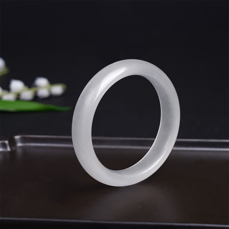 Buddhist Blessing Natural Golden Silk Jade Wealth Luck Bracelet Bangle