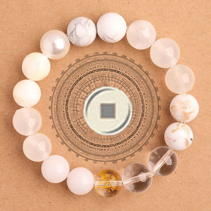 Buddhist Blessing Five Elements Various Agate Balance Luck Bracelet