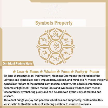 Buddhist Blessing Tibetan Bone Beads Om Mani Padme Hum Strength Bracelet