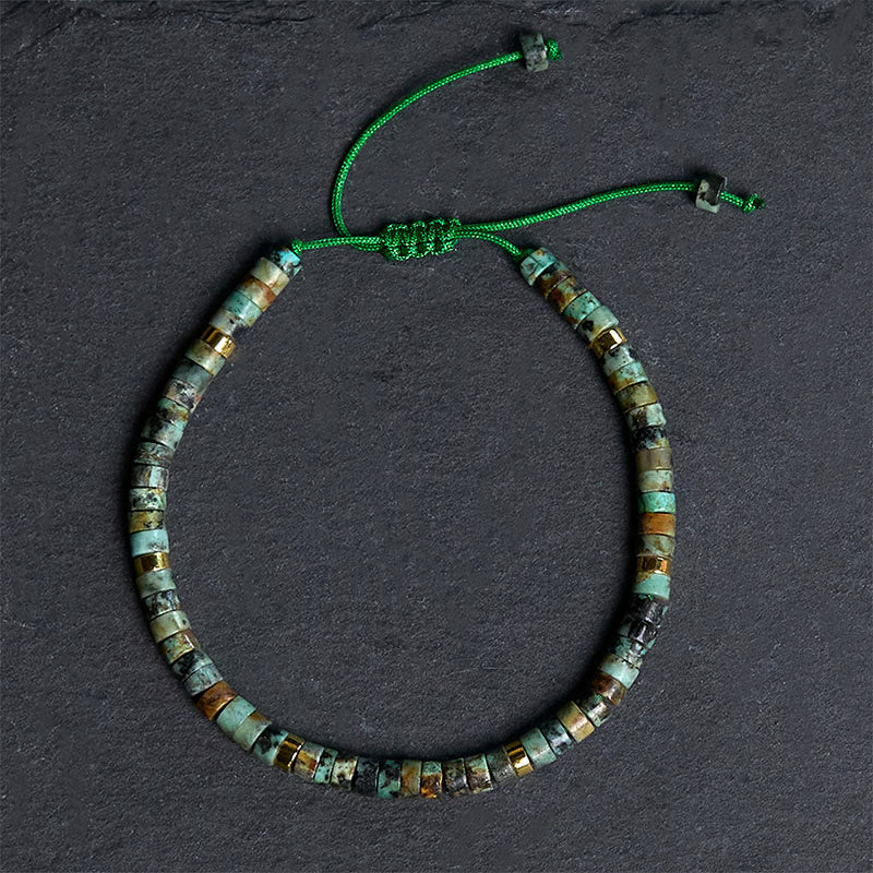 Buddhist Blessing Turquoise Purification Spacer Bead Bracelet