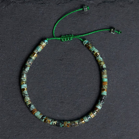 Buddhist Blessing Turquoise Purification Spacer Bead Bracelet