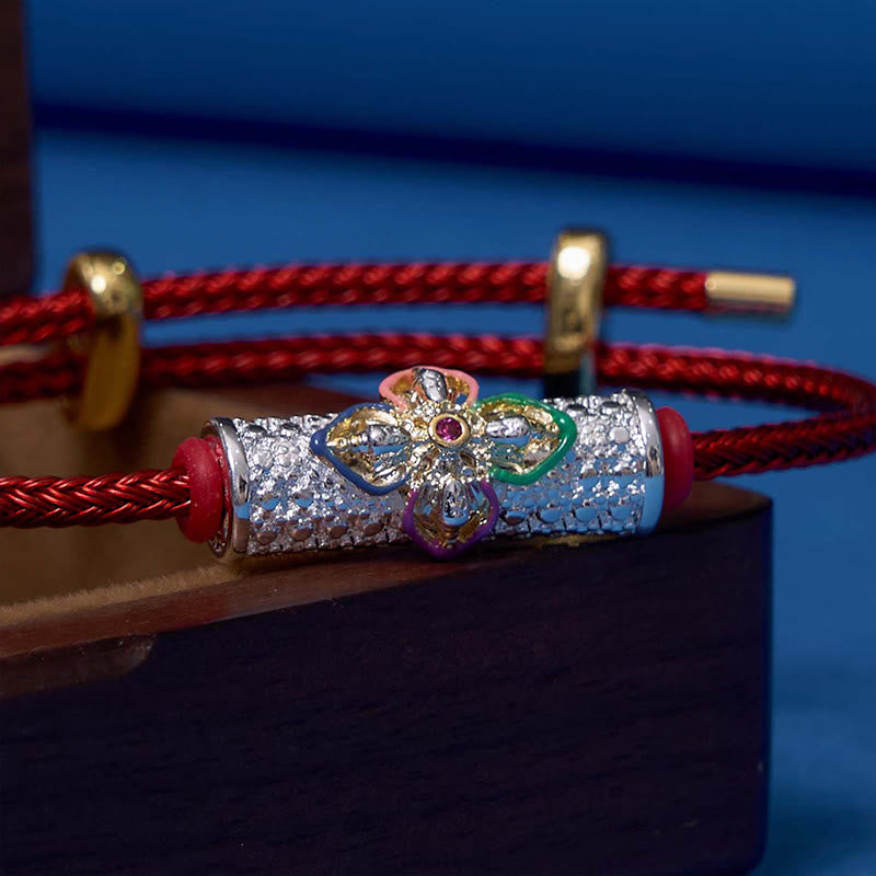 Buddhist Blessing Copper Luck Red String Bracelet