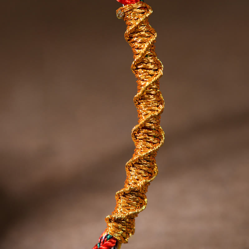 Buddhist Blessing Handmade Chinese Zodiac Natal Buddhist Blessing Luck Strength Braided Rope Bracelet