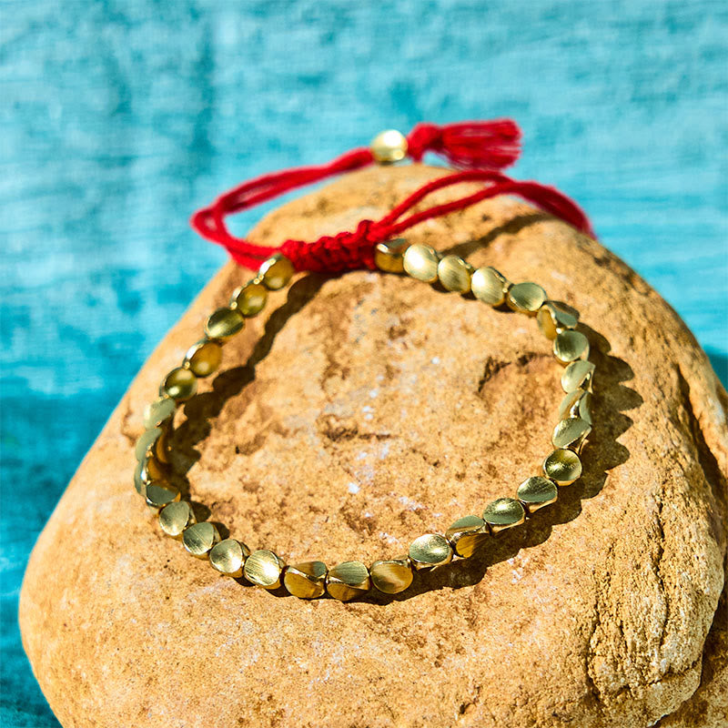 Buddhist Blessing Tibetan Copper Beads Healing Luck Bracelet