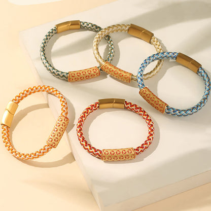 Buddhist Blessing Tibetan Hot Wheels Various Colors Rope Diamond Knot Luck Buckle Bracelet