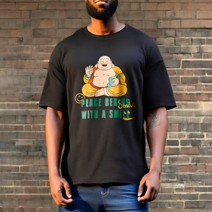 Buddhist Blessing Peace Begins With A Smile Tee T-shirt