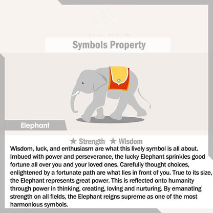 Buddhist Blessing Natural Various Stones Elephant Spiritual Strength Bracelet