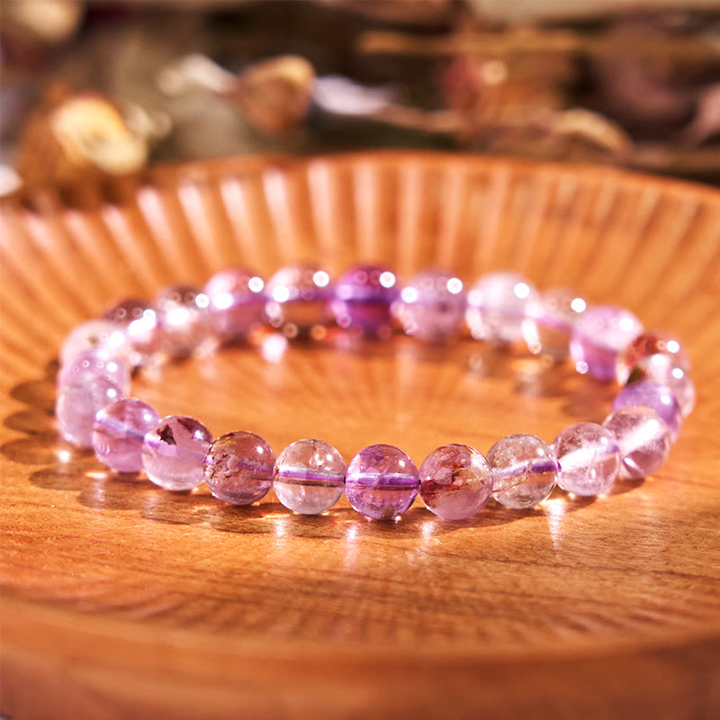 Buddhist Blessing Natural Purple Phantom Love Wisdom Bracelet