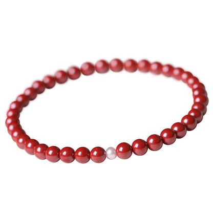 Buddhist Blessing Gourd Pearl Cinnabar Blessing Beads Bracelet