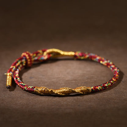 Buddhist Blessing Handmade Chinese Zodiac Natal Buddhist Blessing Luck Strength Braided Rope Bracelet