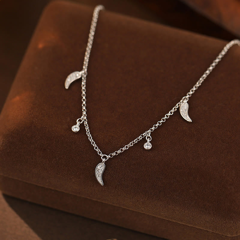 Buddhist Blessing 925 Sterling Silver Zircon Little Pepper Charm Protection Anklet