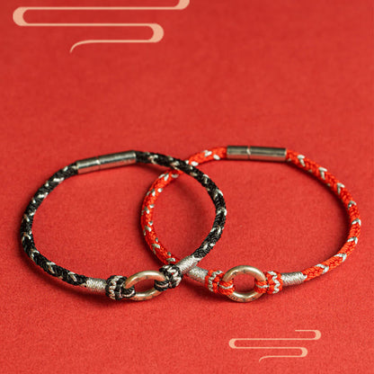 Buddhist Blessing Red String 925 Sterling Silver Safe Luck Bracelet