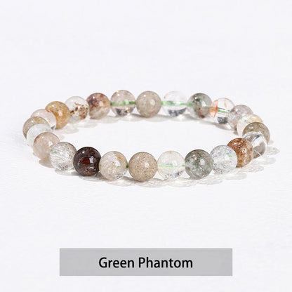 Buddhist Blessing Various Crystal Stone Amethyst Green Aventurine Rose Quartz Healing Bracelet