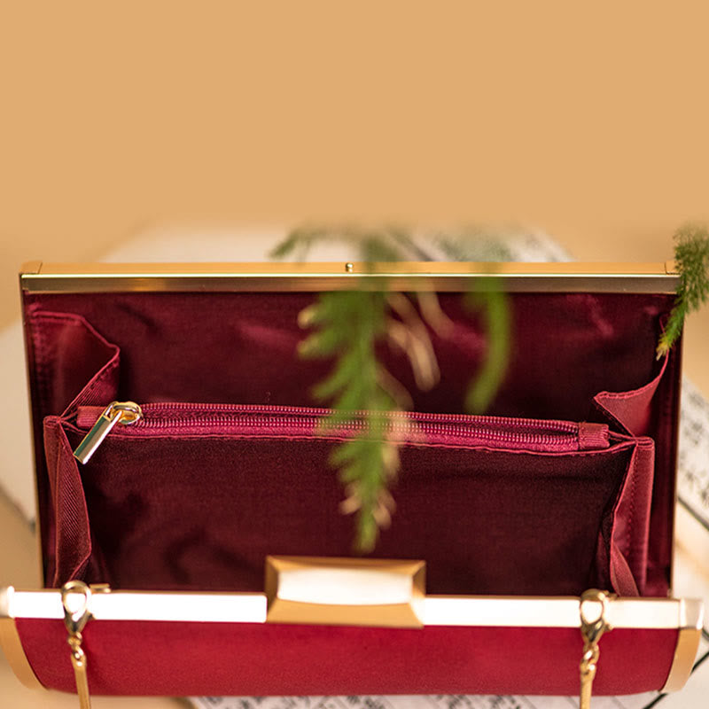 Buddhist Blessing Carnation Peony Begonia Su Embroidery Wedding Shopping Purse Handbag Crossbody Bag