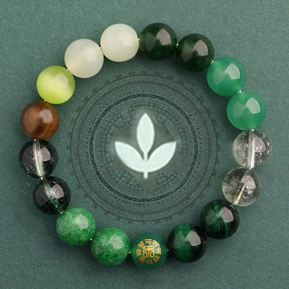 Buddhist Blessing Five Elements Various Agate Balance Luck Bracelet