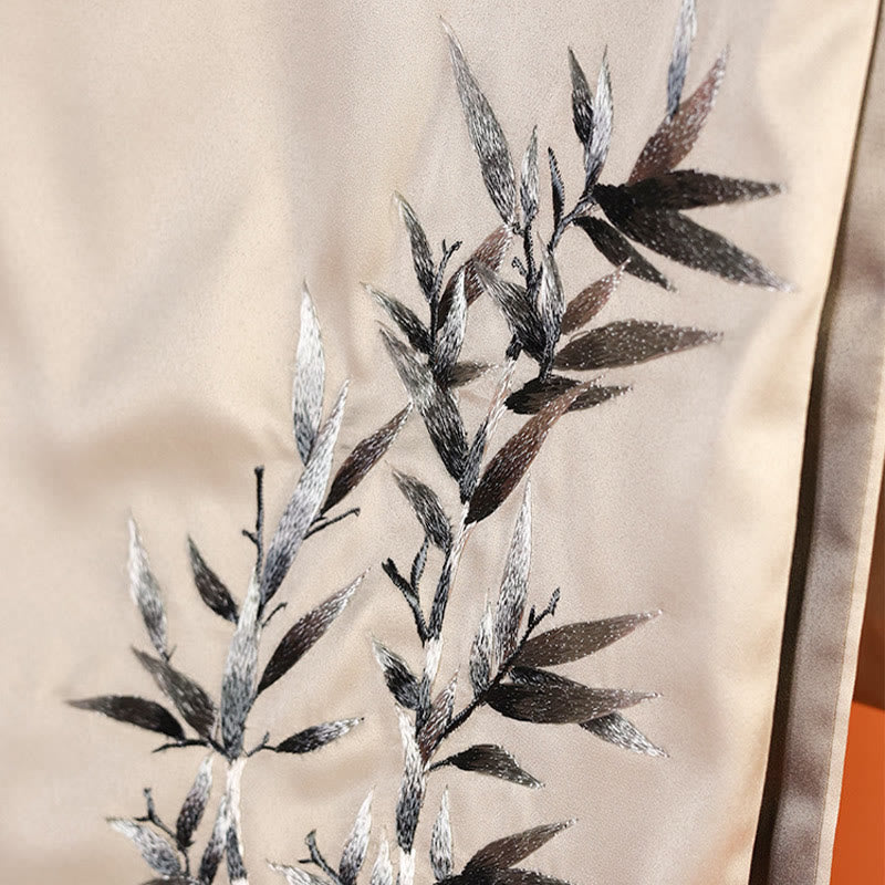 Buddhist Blessing Polyester Shawl Yulan Butterfly Bamboo Magpie Suzhou Embroidery Winter Cozy Travel Scarf Wrap