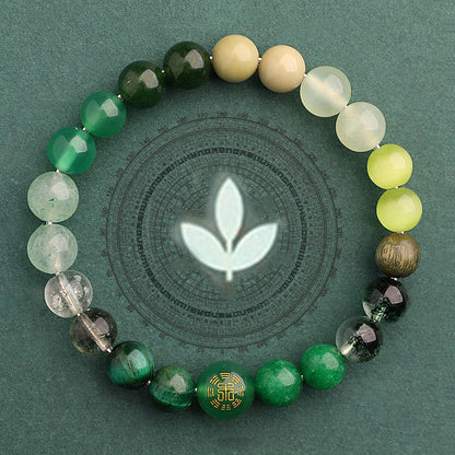Buddhist Blessing Five Elements Various Agate Balance Luck Bracelet
