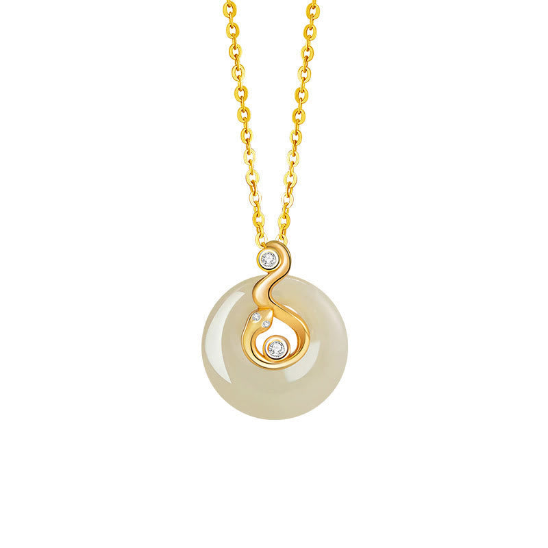 Buddhist Blessing Chinese Zodiac Hetian Jade 925 Sterling Silver Abundance Necklace Pendant