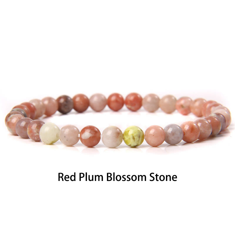 Buddhist Blessing 6mm Various Stone Crystal Black Glitter Stone Red Tiger Eye Beads Protection Bracelet