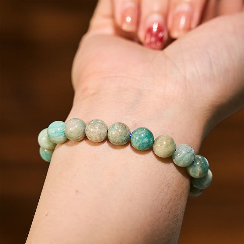 Buddhist Blessing  Stone Various Crystals Malachite Lazurite Hemimorphite Calmness Bracelet