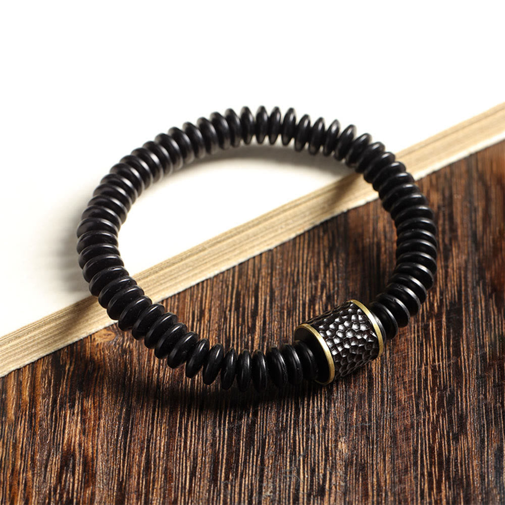 Buddhist Blessing Tibetan Coconut Shell Auspicious Clouds Positive Bracelet