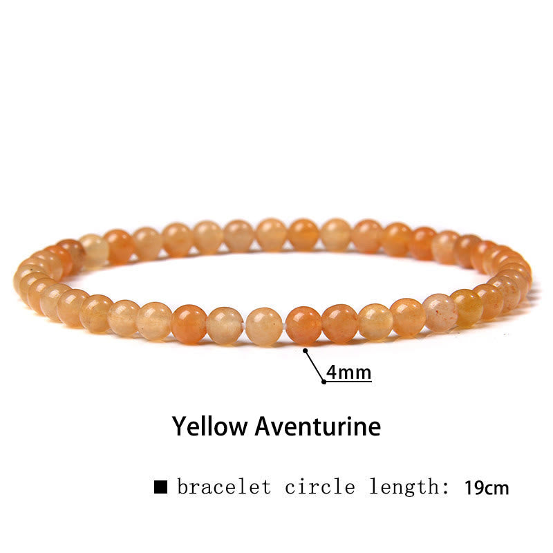 Buddhist Blessing 4mm Various Stone Crystal Mini Beads Healing Bracelet