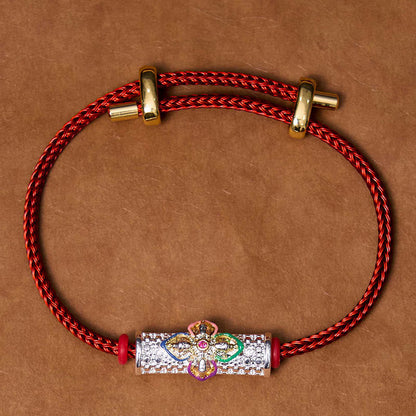 Buddhist Blessing Copper Luck Red String Bracelet