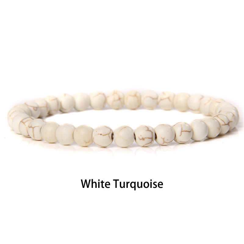 Buddhist Blessing 6mm Various Stone Crystal Black Glitter Stone Red Tiger Eye Beads Protection Bracelet