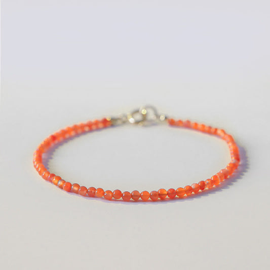 Buddhist Blessing Natural Cherry Persimmon Red Agate Ultra-thin Beads Confidence Bracelet