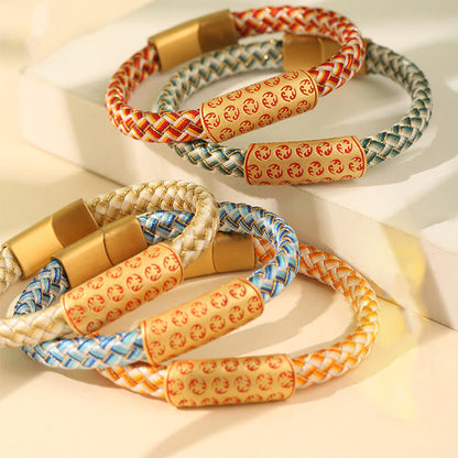 Buddhist Blessing Tibetan Hot Wheels Various Colors Rope Diamond Knot Luck Buckle Bracelet