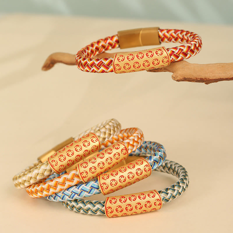Buddhist Blessing Tibetan Hot Wheels Various Colors Rope Diamond Knot Luck Buckle Bracelet