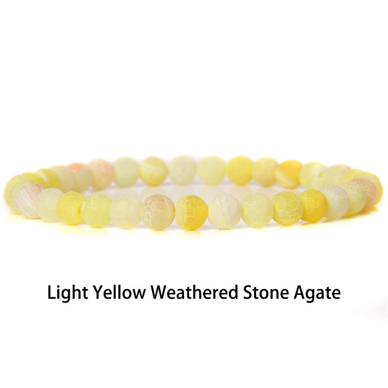 Buddhist Blessing 6mm Various Stone Crystal Black Glitter Stone Red Tiger Eye Beads Protection Bracelet