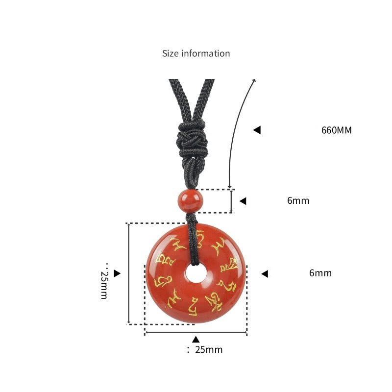 Buddhist Blessing Green Tara Mantra Natural Various Crystal Black Obsidian Fulfilment Necklace Pendant