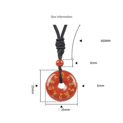 Buddhist Blessing Green Tara Mantra Natural Various Crystal Black Obsidian Fulfilment Necklace Pendant