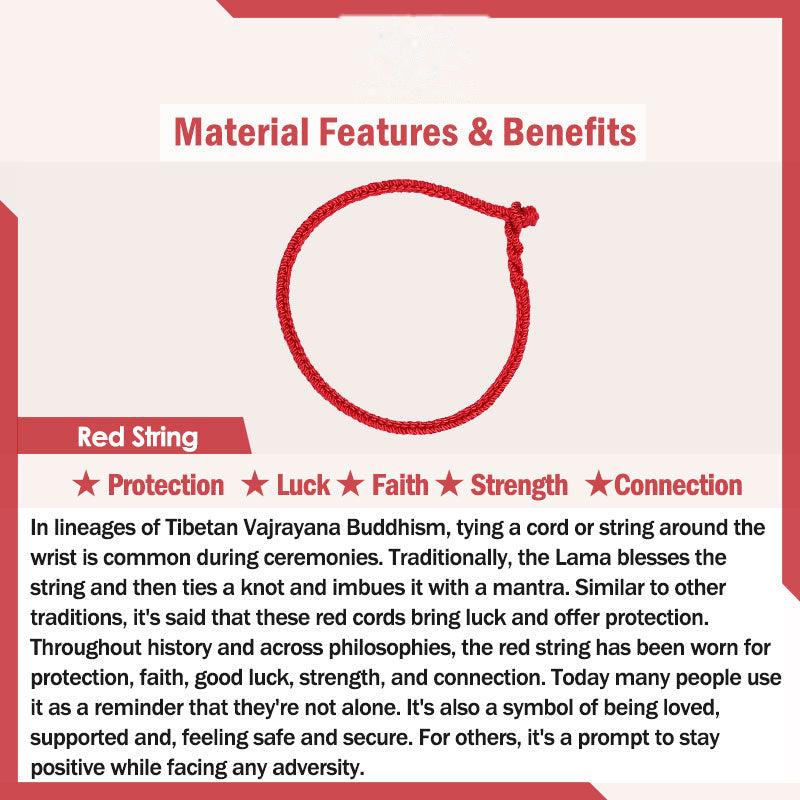 Buddhist Blessing Peach Wood Peace Buckle Cinnabar Wealth String Bracelet Anklet