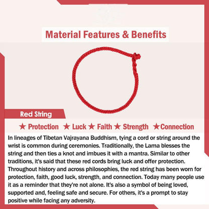 Buddhist Blessing Peach Wood Peace Buckle Cinnabar Wealth String Bracelet Anklet