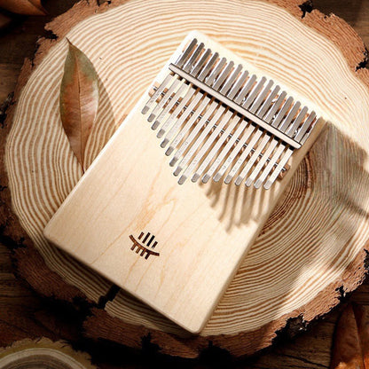Buddhist Blessing Kalimba 17 Keys Thumb Piano Maple Acacia Sapele Wood Portable Finger Piano