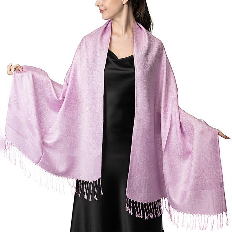 Buddhist Blessing Tibetan Cashew Jacquard Tassels Shawl Spring Fall Winter Warm Cozy Scarf Wrap