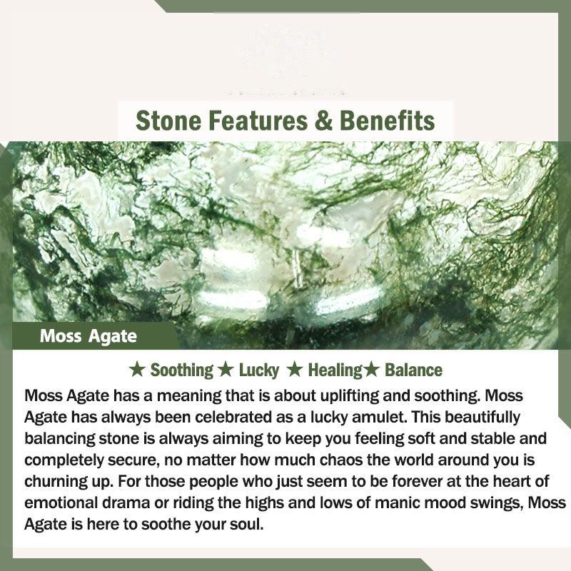 Buddhist Blessing Five Elements Various Agate Crystal Green Strawberry Quartz Moss Agate Green Phantom Luck Bracelet