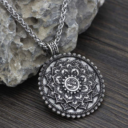 Six True Words Love Peace Flower Pattern Necklace (Extra 35% Off | USE CODE: FS35)