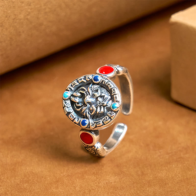 Buddhist Blessing Zakiram Copper Adjustable Wealth Open Ring