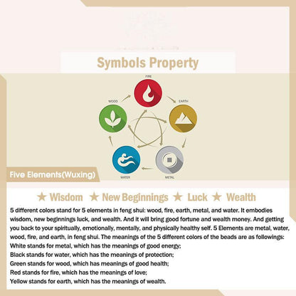 Buddhist Blessing Five Elements Various Agate Crystal South Red Agate Strawberry Quartz Sun Stone Citrine Luck Bracelet