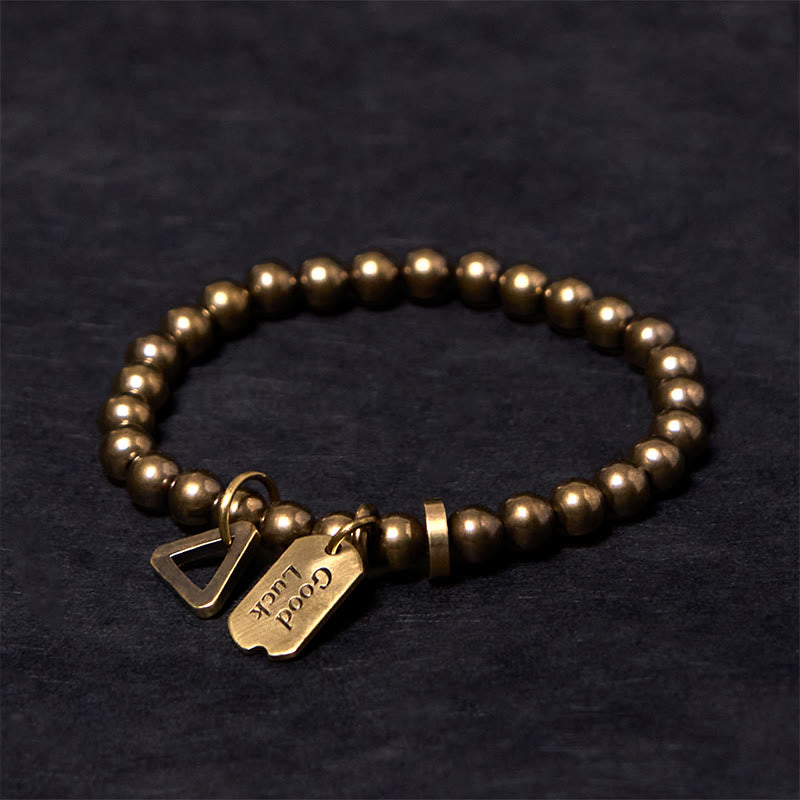 Buddhist Blessing Retro Pure Copper Brass Luck Bracelet
