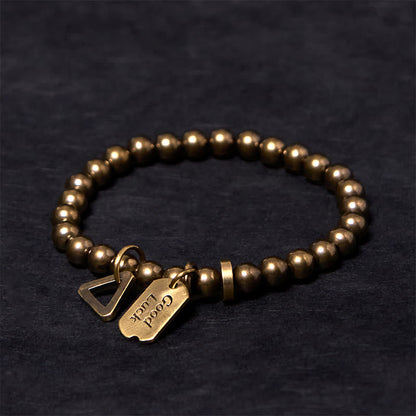 Buddhist Blessing Retro Pure Copper Brass Luck Bracelet