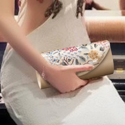 Buddhist Blessing Hydrangea Su Embroidery Wedding Shopping Wallet Purse Handbag Crossbody Bag