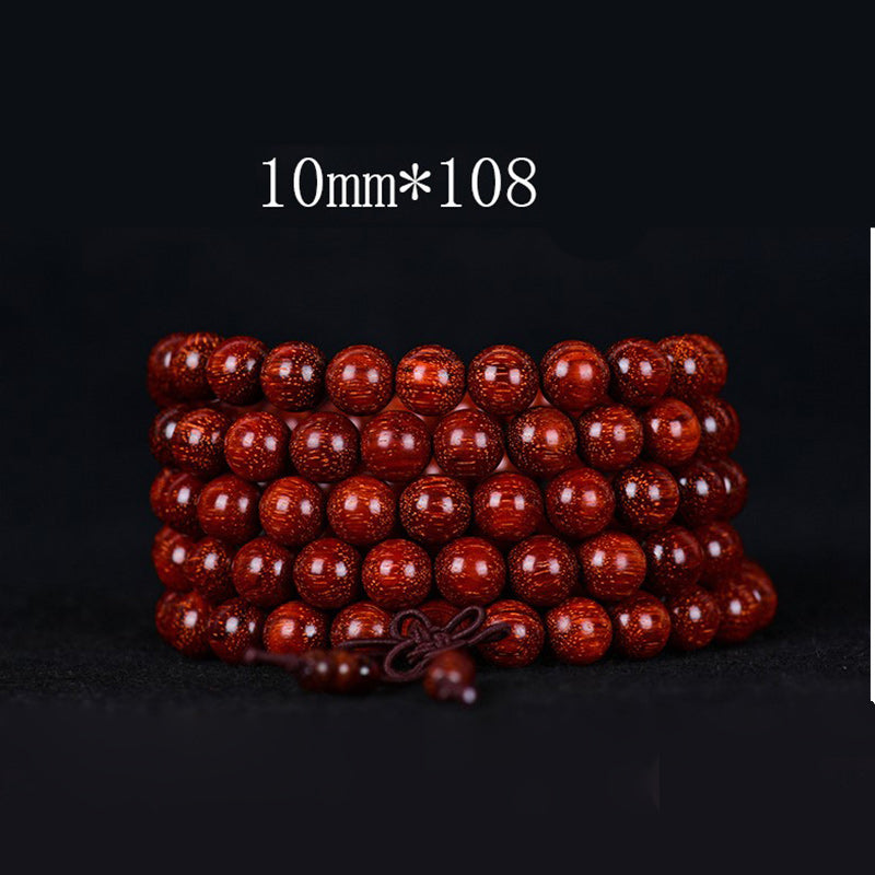 Buddhist Blessing Tibetan Small Leaf Red Sandalwood Balance Bracelet