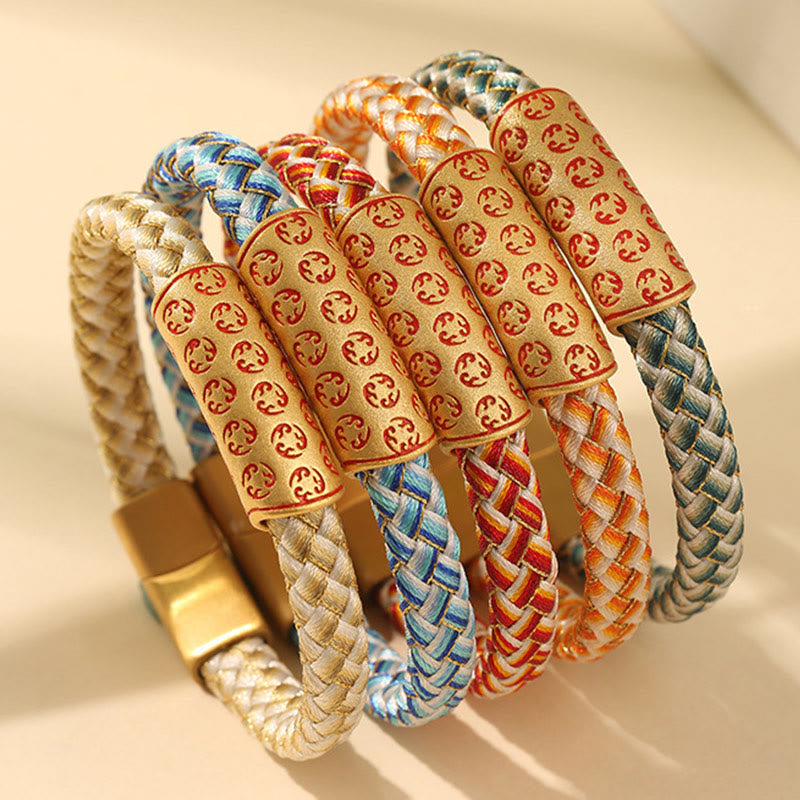 Buddhist Blessing Tibetan Hot Wheels Various Colors Rope Diamond Knot Luck Buckle Bracelet