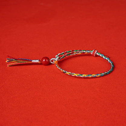 Buddhist Blessing Colorful String Cinnabar Concentration Bracelet