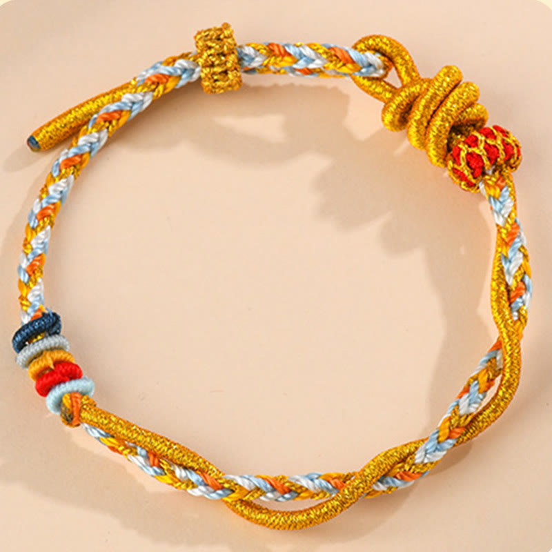 Buddhist Blessing Colorful String Snake Dragon Year of the Snake Luck Bracelet
